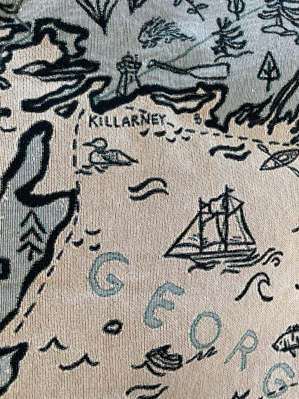 Woven Map Blanket | GBAYCo. Pointe Au Baril Edition