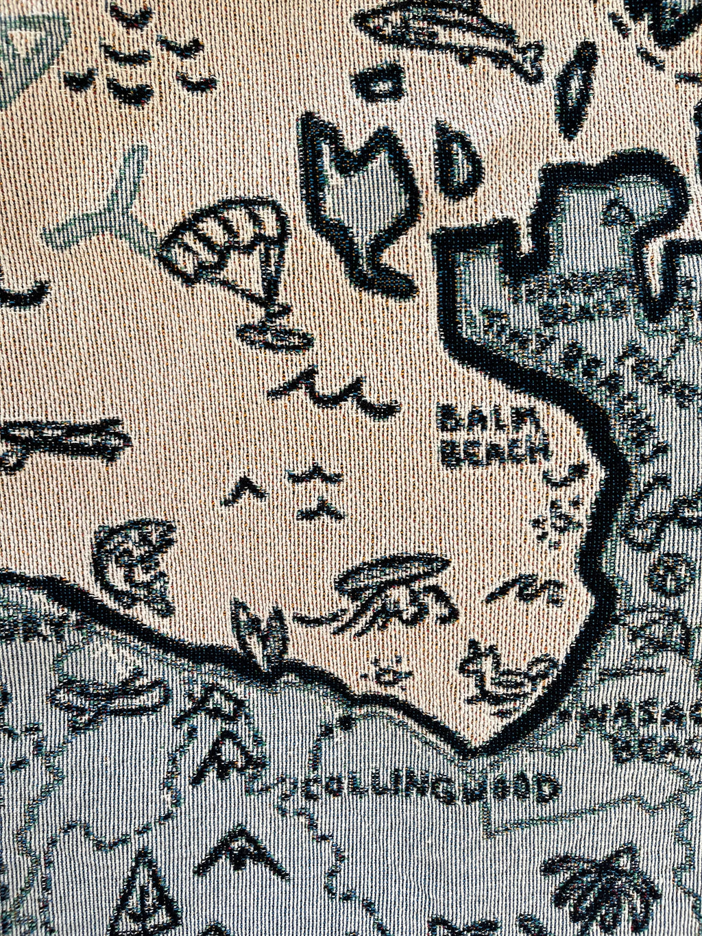 Woven Map Blanket | GBAYCo. Pointe Au Baril Edition