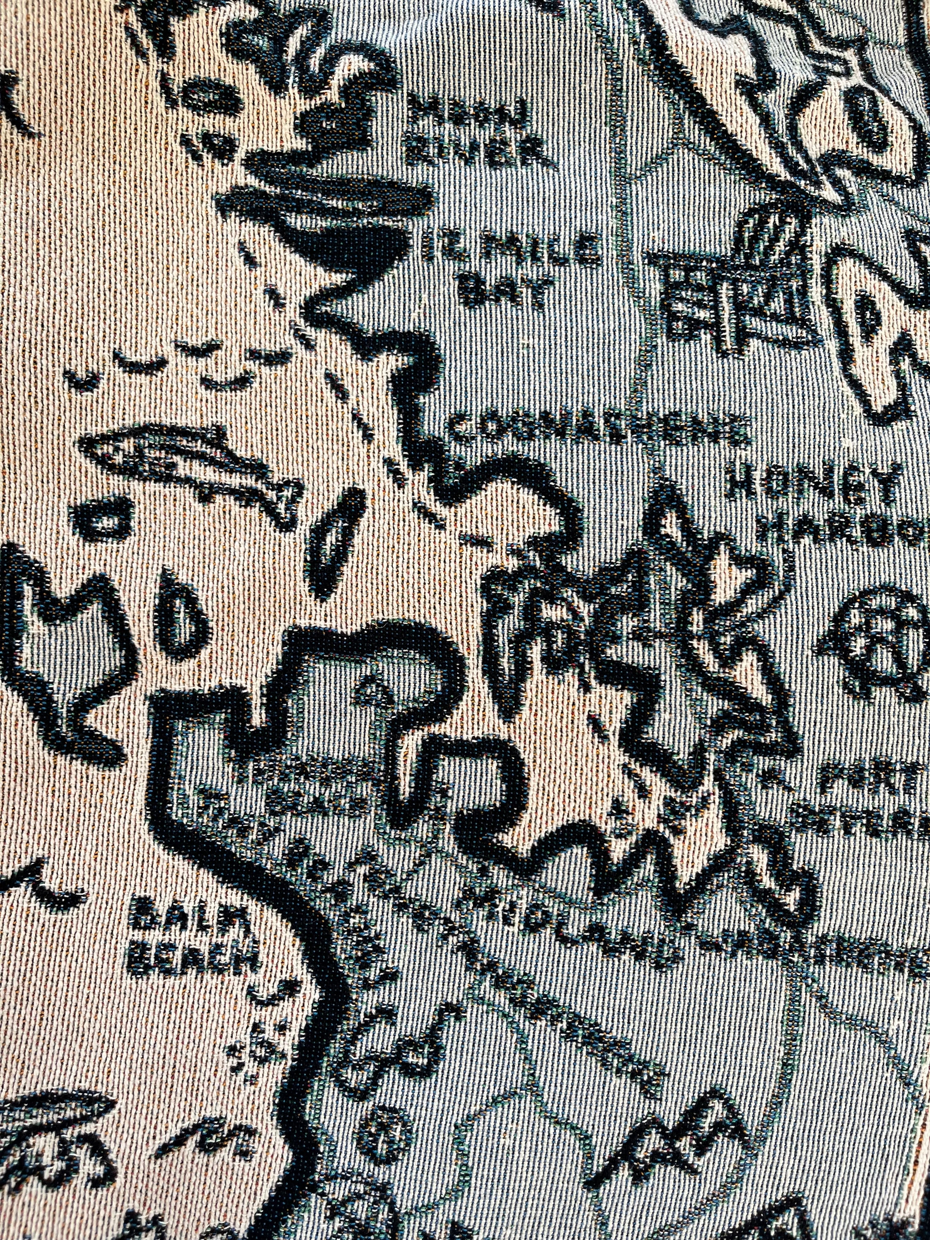 Woven Map Blanket | GBAYCo. Pointe Au Baril Edition