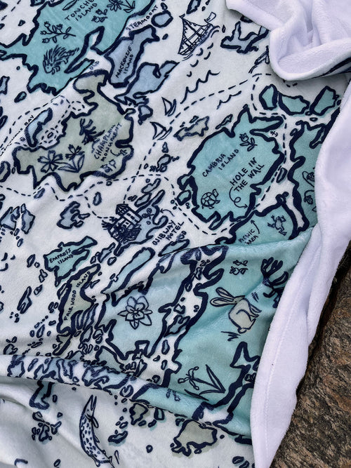 Cozy Map Blanket | GBAYCo. Pointe Au Baril Edition