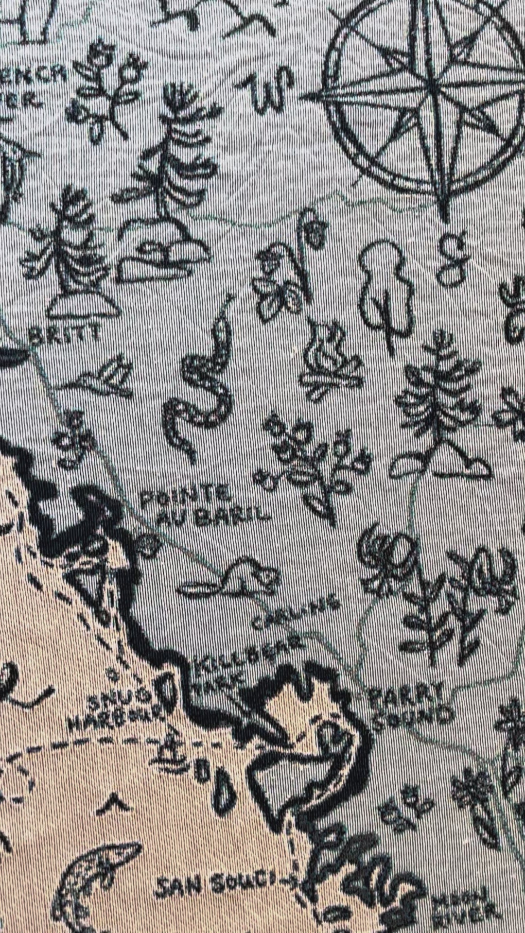 Woven Map Blanket | GBAYCo. Pointe Au Baril Edition
